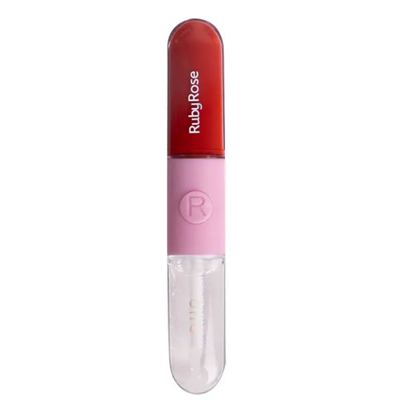 Duo Gloss+Batom Liquid HB-F568 RubyRose Duo Gloss+Batom Liquid HB-F568 RubyRose